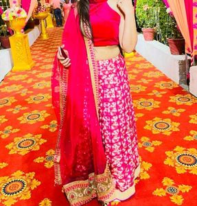 Pink Skirt And Dupatta