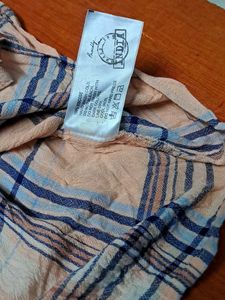 Peach Color Stylish Short Sleeve With Dori Top