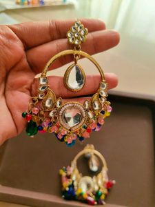 Colorful Kundan Earrings