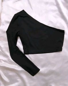 Black One-Shoulder Top