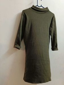 Green Turtleneck Dress