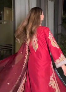 Red Embroidered Suit