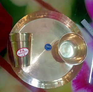 Brass And Bronze Thali Set