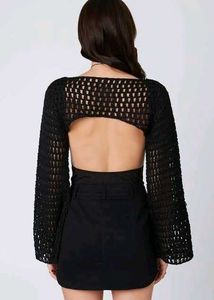 Crochet Black Bolero Shrug