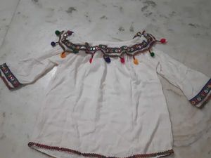 White Navratri Special Top