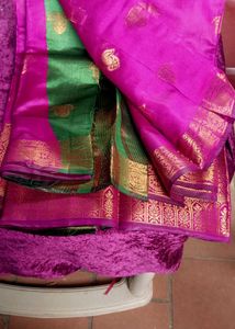 Pink &amp; Gold Saree