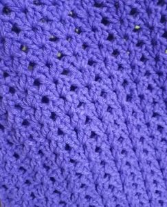 Purple Plain Crochet Tote Bag