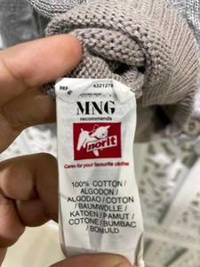 Mango Metalic Mist Knit Top D