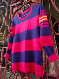 Red And Blue Checked Sweater