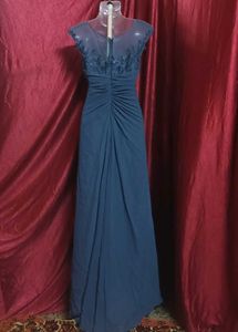 Elegant imported Navy Blue Maxi Dres