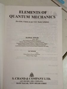 Elements Of Quantum Mechanics