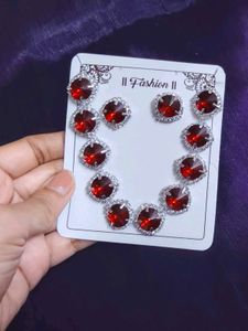 Ruby Red Jewellery Set