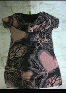 Pink And Black Pattern Top