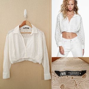 Zara Cropped Patterned Shirt