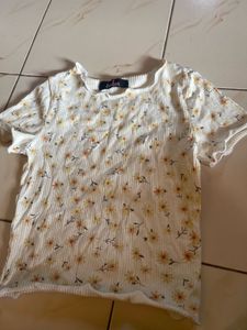 Cute Floral Print Top