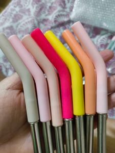 Stainless Steel Straws With Tip &amp; Cleaning Brush