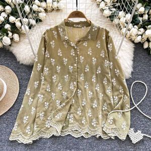 New Embroidery Brown Shirt