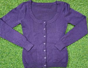 Imported Elegant Purple Cardigan