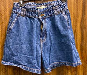 High-Waisted Denim Shorts