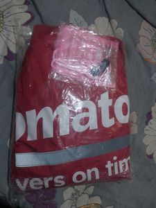Red Zomato Rainsuit with pobile pouch New