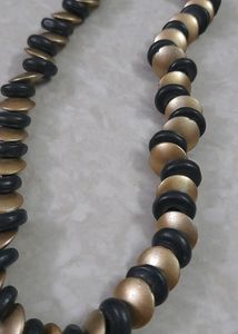 Black &amp; Golden|NECKPIECE + EARRING Set