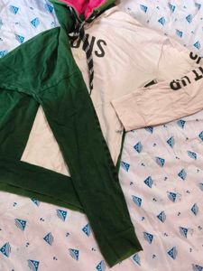Stylish Two-Tone &#34;GORGEOUS&#34; Printed Hoodie
