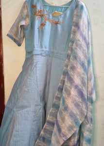 Elegant Blue Ethnic Gown