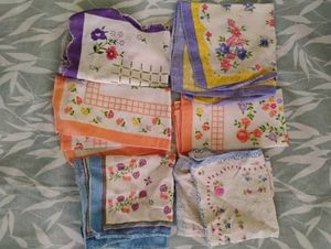 6 Floral Handkerchiefs