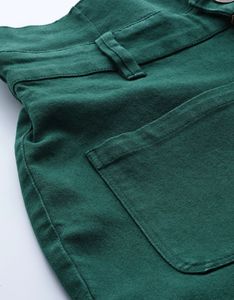 Green Regular Fit High-Rise Clean Pants
