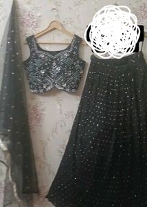 New Black Lehenga