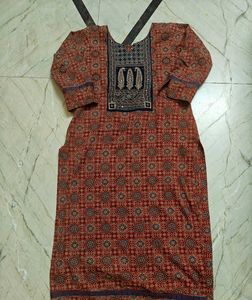 Ajrakh Print Shirt With Pant N Dupatta