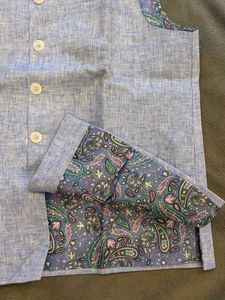 XL - Light Blue Nehru Jacket