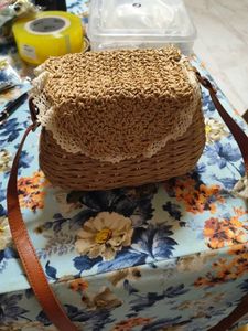 Mauritius Bamboo Skin Crochet Sling Bag