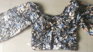 Floral Print Korean Top