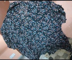 Floral Print Short Sleeve Blouse + Free Delivery