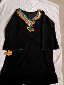 Y2K Stylish Black Embellished Top