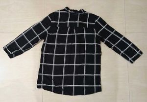 Black &amp; White Plaid Top