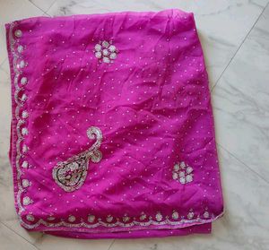 Saree In Very Good Condition With Stone Work