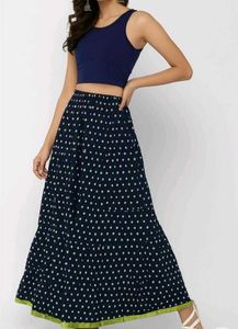 Polka Dot Long Skirt