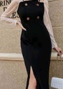 Elegant Black Midi Dress