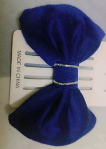 Blue Bow Hair Clip