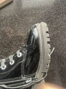 Black Shiny Ankle Boots