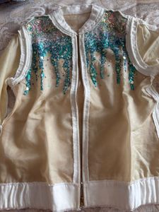 Sheer Sequin Embellished Jacket