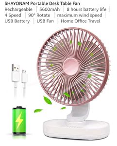 SHAYONAM Portable Desk Table Fan
