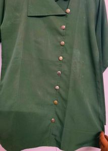 Green Button-Down Tunic