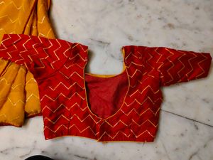 Beutiful Combination Saree An Blouse 😍