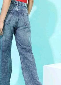 Ripped Wide Leg Jeans