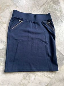 ONLY Navy Pencil Mini Skirt