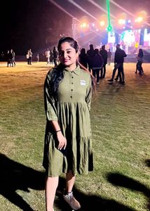 Olive Green Casual Tiered Dress