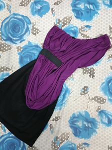 Purple &amp; Black Mini Dress